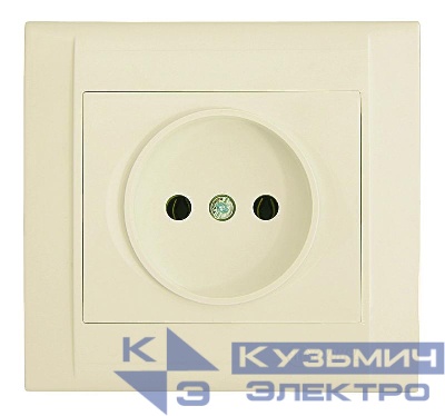 Розетка 1-м. Defne крем без заземлением Makel 42010002