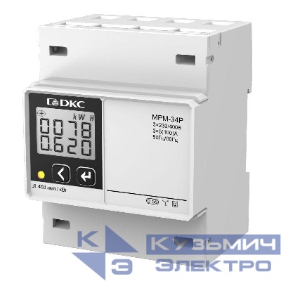Устройство измерительное многофункциональное МРМ LCD дисплей на DIN-рейку DKC MPM-34P