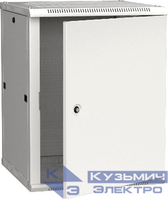 Шкаф 19 дюйм LINEA W 15U 600х600мм настен. метал. дверь RAL7035 ITK LWR3-15U66-MF