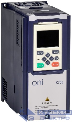 Преобразователь частоты K750 380В 3Ф 2.2кВт 5.6А со встроенным тормозом ONI K750-33-22NTM