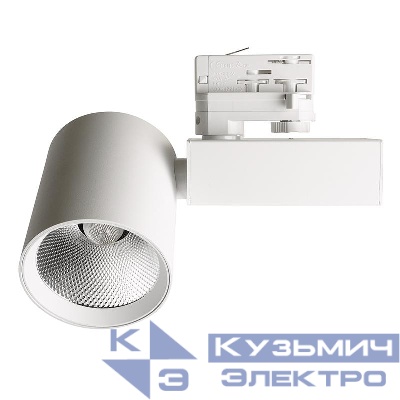 Светильник светодиодный трековый AL148 30Вт 4000К 2700лм 35град. на шинопровод 3ф со встроен. драйвером бел. FERON 51604