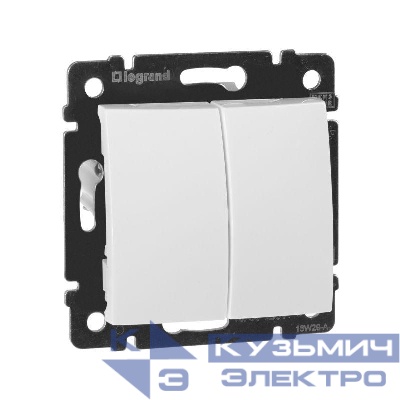 Выключатель 2-кл. СП Valena 10А IP31 250В механизм бел. IEK 774405