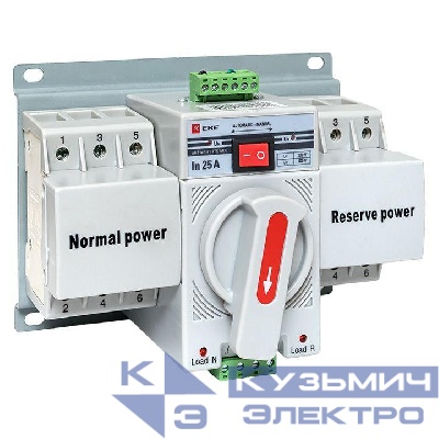Устройство автоматического ввода резерва АВР 3п C 25А 400В MCB PROxima EKF ats-mcb-25c-3p-pro