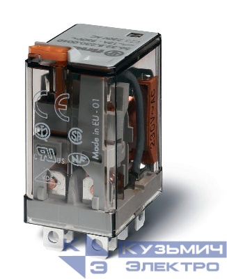 Реле миниатюрное 2CO 12А 24В DC FINDER 563290240040