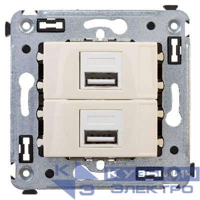 Устройство зарядное USB СП Avanti "Ванильная дымка" DKC 4405543