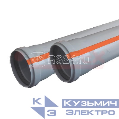 Труба d110мм OPTIMA с раструбом (10) (дл.1.5м) VALFEX 211100150