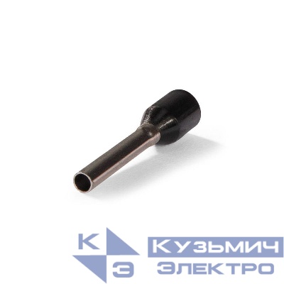 Наконечник штыревой втулочный изолированный НШВИ 1.5-12 ЕВРО черн. КВТ 103201