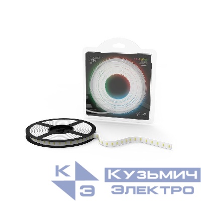 Лента светодиодная Black 5050/60-SMD 14.4Вт/м RGB IP20 660лм/м 12В (блист.5м) GAUSS 312000414