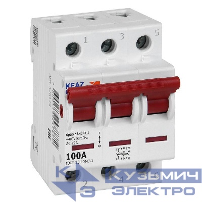 Выключатель нагрузки модульный OptiDin BM63PL-3100-УХЛ3 (ВМ63PL) КЭАЗ 328172