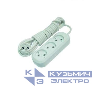 Удлинитель 3х5м без заземл. 10А IP20 Makel MGP124