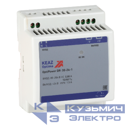 Блок питания OptiPower DR-30-24-1 КЭАЗ 284544