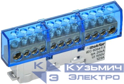 Шина нулевая N изол. на универс. держ. 8х12-12-С TEKFOR IEK TF-NN20-12-KL-K07