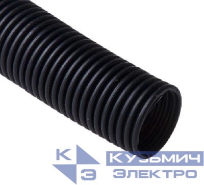 Труба гофрированная ПНД тяжелая d50мм с протяжкой черн. (уп.15м) Ruvinil 25011