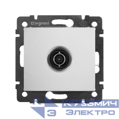 Розетка телевизионная оконечная TV СП Valena 10дБ 2400МГц механизм бел. Leg 774430