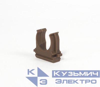 Держатель для труб (клипса) d20мм темн. дерево Урал Пак АТ-90120-010