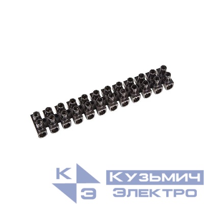 Колодка клеммная КВ-12 16А 12кв.мм PP (полипропилен) черн. (уп.10шт) Rexant 07-5012-2