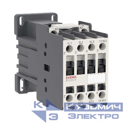 Контактор магнитный YON DSC009 9A 4кВт AC3 3P кат.24В DC 1НО YON DSC009-3C10D024