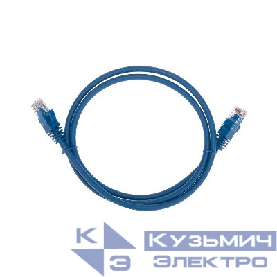 Патч-корд U/UTP CAT 6 RJ45-RJ45 26AWG LSZH син. 1м Rexant 02-0294-1