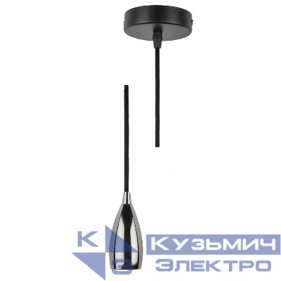 Патрон декоративный DLC-T-S32/E27 TS/1M/BL PEARL BLACK Techno провод 1м и крепление алюм. Uniel UL-00005289