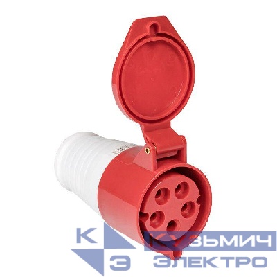 Розетка кабельная 32А 380В 3P+РЕ+N IP44 (225) EKF ps-225-32-380