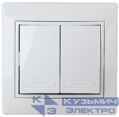 Выключатель 2-кл. СП Plano 10А IP20 1-104-01 250В бел. Intro Б0053758