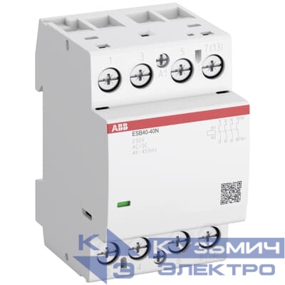 ESB40-40N-07 Контактор модульный (40А АС-1, 4НО), катушка 400В AC/DC ABB 1SAE341111R0740