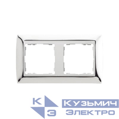 Рамка 2-м Simon82 хром/бел. Simon 82624-63