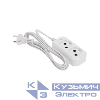 Удлинитель 2х3м без заземл. 2х0.75 бел. PROCONNECT 13-4201