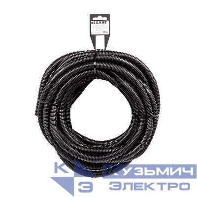 Труба автомобильная гофрированная ПП разрезная d12.7мм (уп.10м) Rexant 15-1310