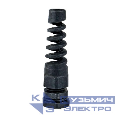 Сальник PG9 d4-8мм (d отверст. 15мм) IP54 с гибким отводом EKF plc-pg-9-g