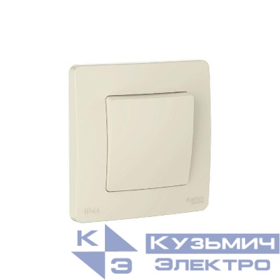 Переключатель 1-кл. СП Blanca 10А IP44 (сх.6) 250В молочн. SE BLNVS410602