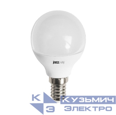 Лампа светодиодная PLED-LX 8Вт G45 шар 4000К нейтр. бел. E14 JazzWay 5025295