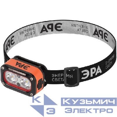 Фонарь светодиодный налобный GA-812 Orange аккумуляторный 3+3Вт сенсорное управление 5 режимов USB type-C Эра Б0069575