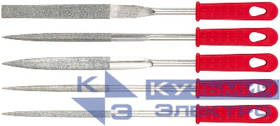 Надфиль алмазный 5х170/70мм широкий 5шт КУРС 42159