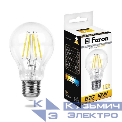 Лампа светодиодная LB-63 9Вт 2700К E27 230В FERON 25631