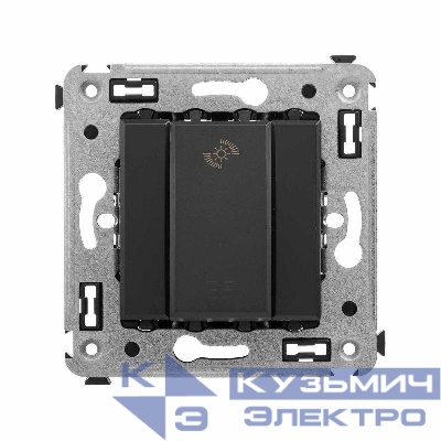 Диммер кнопочный СП для LED ламп Avanti "Черный матовый" DKC 4412343