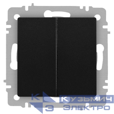 Переключатель 2-кл. СП Accent 6-107-05 10А IP20 250В AL/CU антрацит Intro Б0063564
