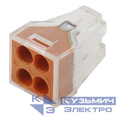 Клемма строительно-монтажная СМК 104 NO-222-19 4-проводная 1.0-2.5кв.мм (уп.100шт) Эра Б0033393