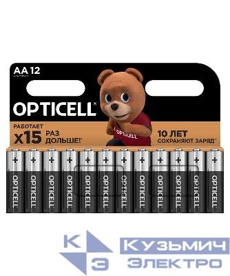 Элемент питания алкалиновый AA/LR6 (блист. 12шт) Basic Opticell 5051010/6051010
