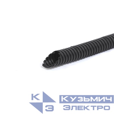 Труба гофрированная ПНД легкая d25мм с протяжкой "Строительная" черн. (уп.75м) Урал Пак ГФ-1102025-075