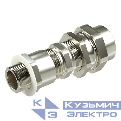 Ввод кабельный взрывозащ. серии КАС для бронир. кабеля М20х1.5 D5.8-12мм D9-17мм присоединительная резьба М25х1.5 IP66/68 никелир. латунь DKC KAC2M3MHK