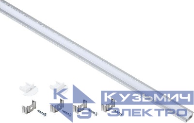 Профиль встраиваемый трапециевидный для светодиод. ленты 2207 L2000 компл. аксессуаров опал алюм. IEK LSADD2207-SET1-2-V4-1-08