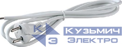 Кабель сетевой S-LR4 с универс. вилкой 1.5м бел. Volsten 9346