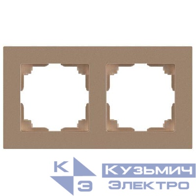 Рамка 2-м СП Accent 6-502-04 шампань Intro Б0063758