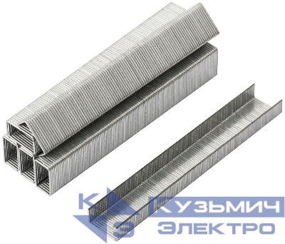 Скоба для степлера закален. 11.3х0.7мм 6мм тип 53 узкая (уп.1000шт) КУРС 31361