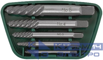 Набор экстракторов для шурупов усиленные (уп.5шт) FIT 36436