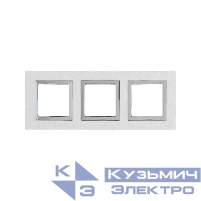 Рамка 3-м 6мод. Avanti алюм. сер. DKC 4404836