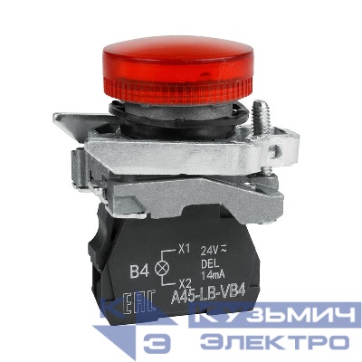 Лампа сигнальная OptiSignal D22 C4-L-B4 красн. металл 24VAC/DC XB4BVB4 КЭАЗ 332177