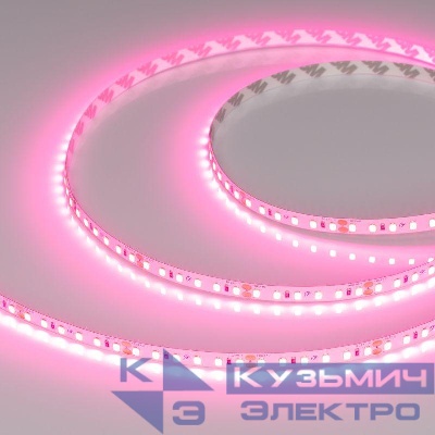 Лента светодиодная RT-A120-8mm 24V Pink 9.6Вт/м IP20 2835 (уп.5м) Arlight 043380