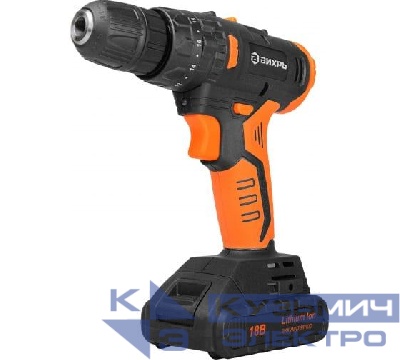Дрель-шуруповерт аккумуляторная ДА-18Л-2КУ/Б (2.0 А/ч) (бесщеточный двигатель) Вихрь 72/14/23